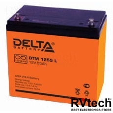 DELTA DTM 1255 L - Аккумулятор для UPS. 12 V, 55 A, Купить DELTA DTM 1255 L - Аккумулятор для UPS. 12 V, 55 A в магазине РадиоВидео.рф, Delta DTM