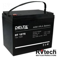 DELTA DT 1275 - Аккумулятор для UPS. 12 V, 75 A, Купить DELTA DT 1275 - Аккумулятор для UPS. 12 V, 75 A в магазине РадиоВидео.рф, Delta DT