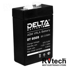 DELTA DT 6028 - Аккумулятор для UPS. 6 V, 2,8 A, Купить DELTA DT 6028 - Аккумулятор для UPS. 6 V, 2,8 A в магазине РадиоВидео.рф, Delta DT