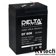 DELTA DT 606 - Аккумулятор для UPS. 6 V, 6 A, Купить DELTA DT 606 - Аккумулятор для UPS. 6 V, 6 A в магазине РадиоВидео.рф, Delta DT