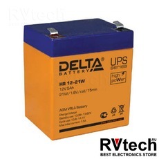DELTA HR 12-21 W - Аккумулятор для UPS. 12 V, 5 A, Купить DELTA HR 12-21 W - Аккумулятор для UPS. 12 V, 5 A в магазине РадиоВидео.рф, Delta HR