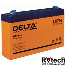 DELTA HR 6-9 - Аккумулятор для UPS. 6 V, 9 A, Купить DELTA HR 6-9 - Аккумулятор для UPS. 6 V, 9 A в магазине РадиоВидео.рф, Delta HR