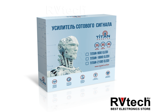 Репитер Titan-2100 (LED), Купить Репитер Titan-2100 (LED) в магазине РадиоВидео.рф, Оборудование Titan