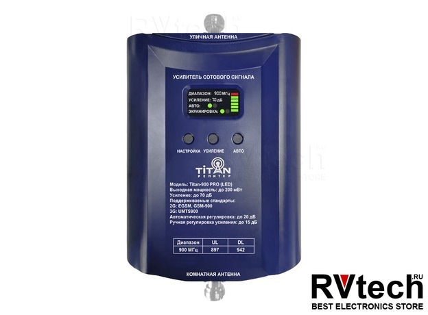 Комплект Titan-900 PRO (LED), Купить Комплект Titan-900 PRO (LED) в магазине РадиоВидео.рф, Комплекты для усиления сотовой связи
