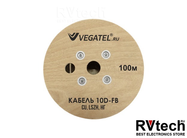 Кабель VEGATEL 10D-FB Cu (ГОСТ, синий), Купить Кабель VEGATEL 10D-FB Cu (ГОСТ, синий) в магазине РадиоВидео.рф, Кабель коаксиальный и фидерный