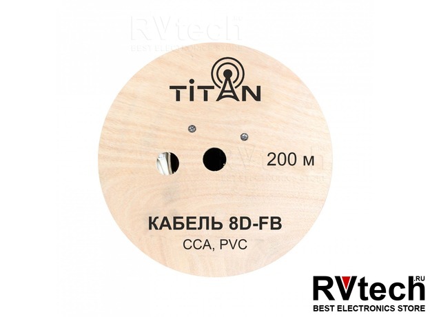 Кабель VEGATEL 8D-FB (Titan, белый), Купить Кабель VEGATEL 8D-FB (Titan, белый) в магазине РадиоВидео.рф, Кабель коаксиальный и фидерный