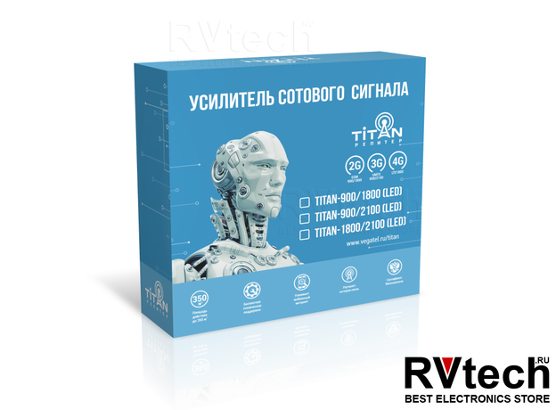 Репитер Titan-1800/2100 (LED), Купить Репитер Titan-1800/2100 (LED) в магазине РадиоВидео.рф, Репитеры