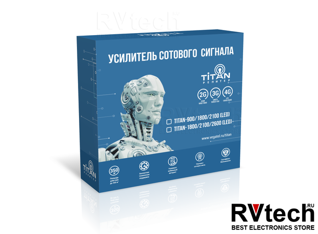 Репитер Titan-900/1800/2100 (LED), Купить Репитер Titan-900/1800/2100 (LED) в магазине РадиоВидео.рф, Репитеры