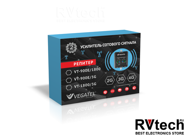 Репитер VEGATEL VT-900E/3G (LED), Купить Репитер VEGATEL VT-900E/3G (LED) в магазине РадиоВидео.рф, Репитеры