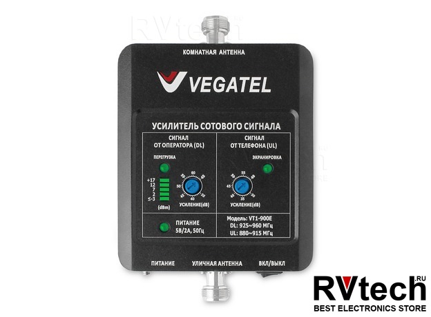 Комплект VEGATEL VT1-900E-kit (дом, LED), Купить Комплект VEGATEL VT1-900E-kit (дом, LED) в магазине РадиоВидео.рф, Комплекты для усиления сотовой связи