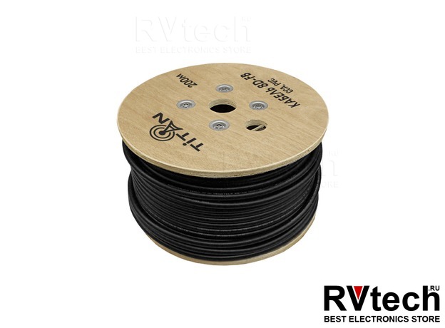 Кабель VEGATEL 8D-FB (Titan, черный), Купить Кабель VEGATEL 8D-FB (Titan, черный) в магазине РадиоВидео.рф, Кабель коаксиальный и фидерный