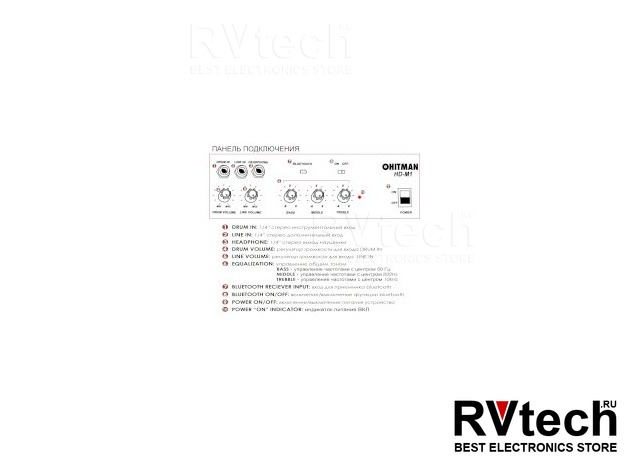 Hitman HD-M1 Монитор для электронной ударной установки, Купить Hitman HD-M1 Монитор для электронной ударной установки в магазине РадиоВидео.рф, Акустические системы активные