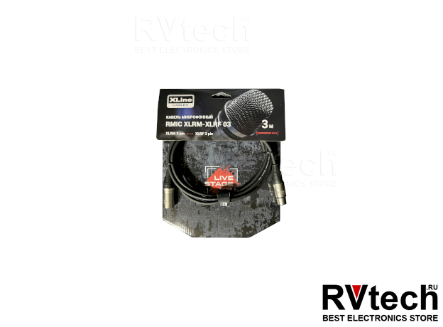 Xline Cables RMIC XLRM-XLRF 03 Кабель микрофонный, Купить Xline Cables RMIC XLRM-XLRF 03 Кабель микрофонный в магазине РадиоВидео.рф, Микрофонные кабели