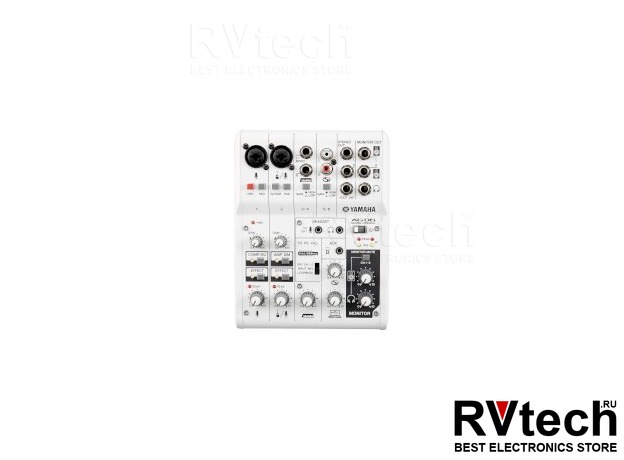 Yamaha AG06 Многоцелевой 6-канальный микшер с USB-аудиоинтерфейсом, Купить Yamaha AG06 Многоцелевой 6-канальный микшер с USB-аудиоинтерфейсом в магазине РадиоВидео.рф, Микшерные пульты аналоговые