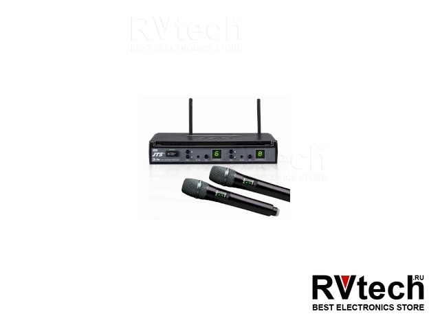 JTS E-7Du/E-7THD Радиосистема двухканальная с двумя ручными радиомикрофонами, Купить JTS E-7Du/E-7THD Радиосистема двухканальная с двумя ручными радиомикрофонами в магазине РадиоВидео.рф, Радиосистемы