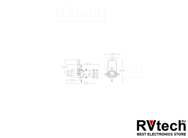 XLine Light D PROFILE LIGHT 19° (BLK) Профильный ламповый прожектор, Купить XLine Light D PROFILE LIGHT 19° (BLK) Профильный ламповый прожектор в магазине РадиоВидео.рф, Прожекторы LED
