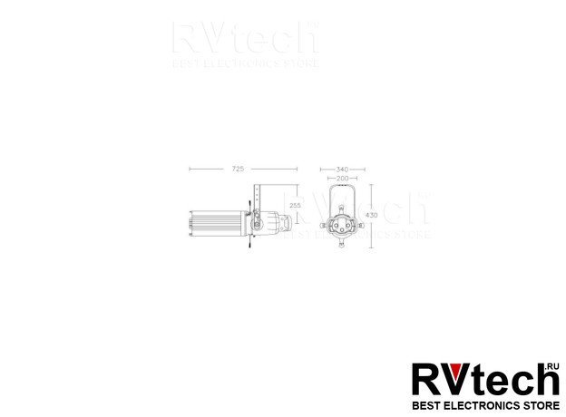 XLine Light D PROFILE LIGHT 25°-50° ZOOM (BLK) Профильный ламповый прожектор, Купить XLine Light D PROFILE LIGHT 25°-50° ZOOM (BLK) Профильный ламповый прожектор в магазине РадиоВидео.рф, Прожекторы LED