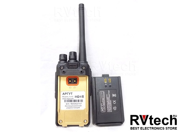 Рация АРГУТ А-43 портативная рация, Купить Рация АРГУТ А-43 портативная рация в магазине РадиоВидео.рф, Рации Аргут