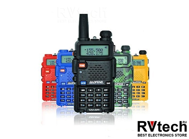 Рация Baofeng UV-5R (красная, желтая, синяя, зеленая), Купить Рация Baofeng UV-5R (красная, желтая, синяя, зеленая) в магазине РадиоВидео.рф, Рации Baofeng
