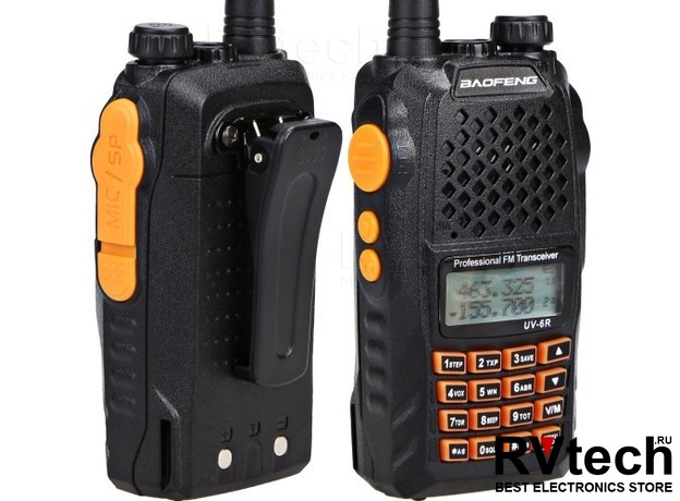 Рации Baofeng UV-6R 5W, 1800 mAh, UHF/VHF, Купить Рации Baofeng UV-6R 5W, 1800 mAh, UHF/VHF в магазине РадиоВидео.рф, Рации Baofeng