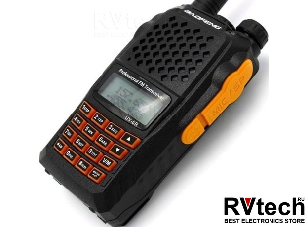 Рации Baofeng UV-6R 5W, 1800 mAh, UHF/VHF, Купить Рации Baofeng UV-6R 5W, 1800 mAh, UHF/VHF в магазине РадиоВидео.рф, Рации Baofeng