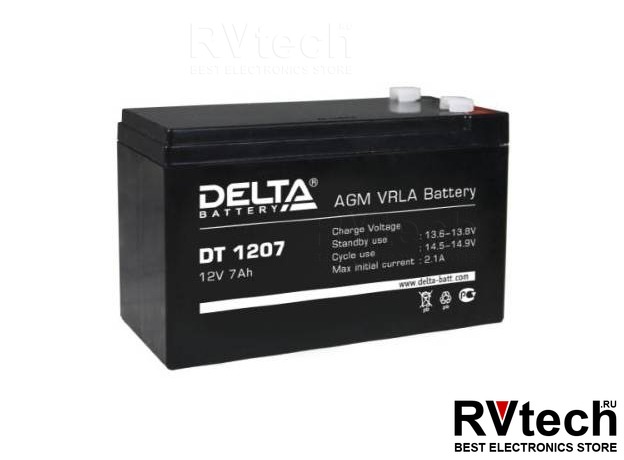 DELTA DT 1207 - Аккумулятор для UPS. 12 V, 7 A, Купить DELTA DT 1207 - Аккумулятор для UPS. 12 V, 7 A в магазине РадиоВидео.рф, Delta DT