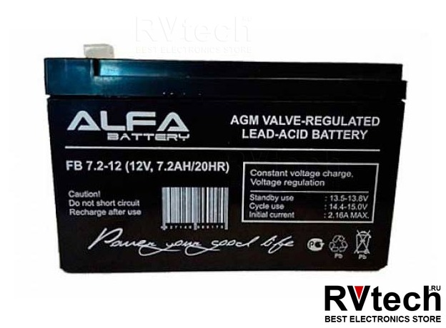 Аккумулятор ALFA FB 12v 7,2ah, Купить Аккумулятор ALFA FB 12v 7,2ah в магазине РадиоВидео.рф, ALFA