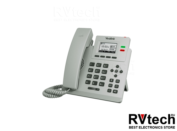 IP-телефон Yealink SIP-T31P, белый (Light Gray), Купить IP-телефон Yealink SIP-T31P, белый (Light Gray) в магазине РадиоВидео.рф, Настольные IP-телефоны